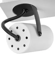 Faretto a 4 luci KLIP Regolabile Metallo Bianco_828553