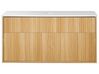 Bathroom Wall Mounted Cabinet 100 x 52 cm Light Wood BEXTI_934970