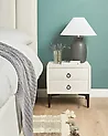 2 Drawer Bedside Table SEZANNE Boucle Off-White