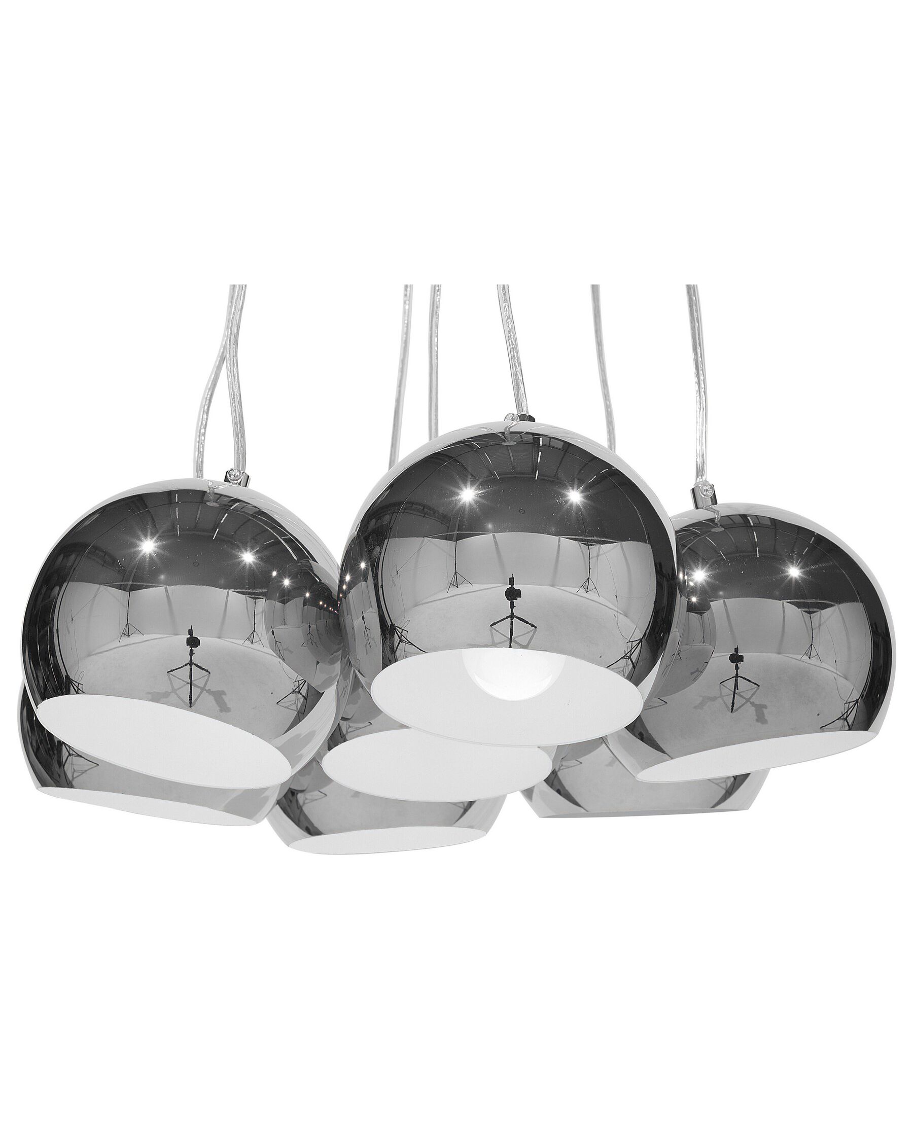 7 Light Cluster Pendant Lamp Silver OLZA_710598