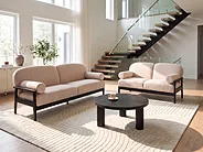 Sofa dla 2 osób PILARNE Boucle Beżowy_1159290
