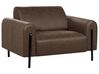 4-Sitzer Sofa Set Lederoptik dunkelbraun ASKIM_918939