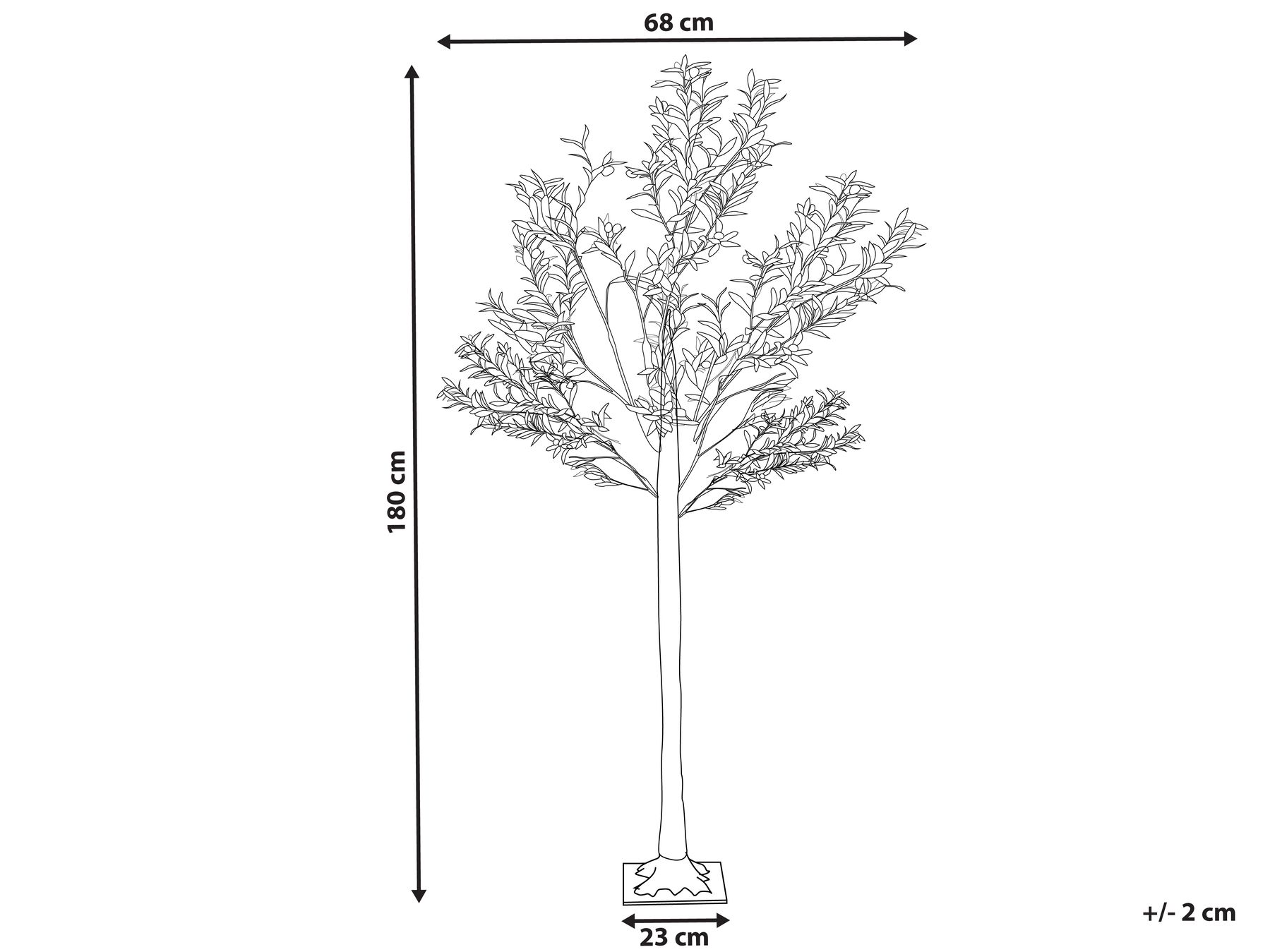 Dekoracja ogrodowa LED CELIONI 180 cm Drzewko Zielony_937855