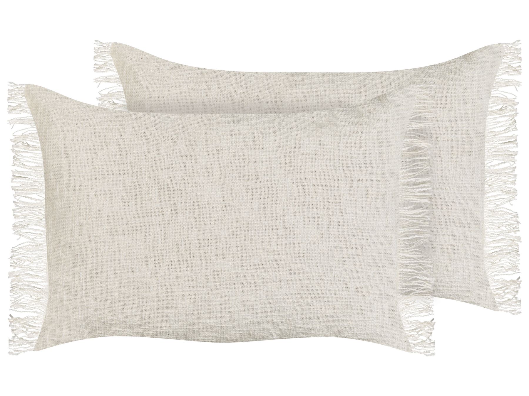 Set of 2 Cotton Cushions 35 x 50 cm Off-White MABA_940263