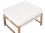Garden Lounge Set with Table and Ottoman 5 Seater NOLA Metal Light Beige_998411