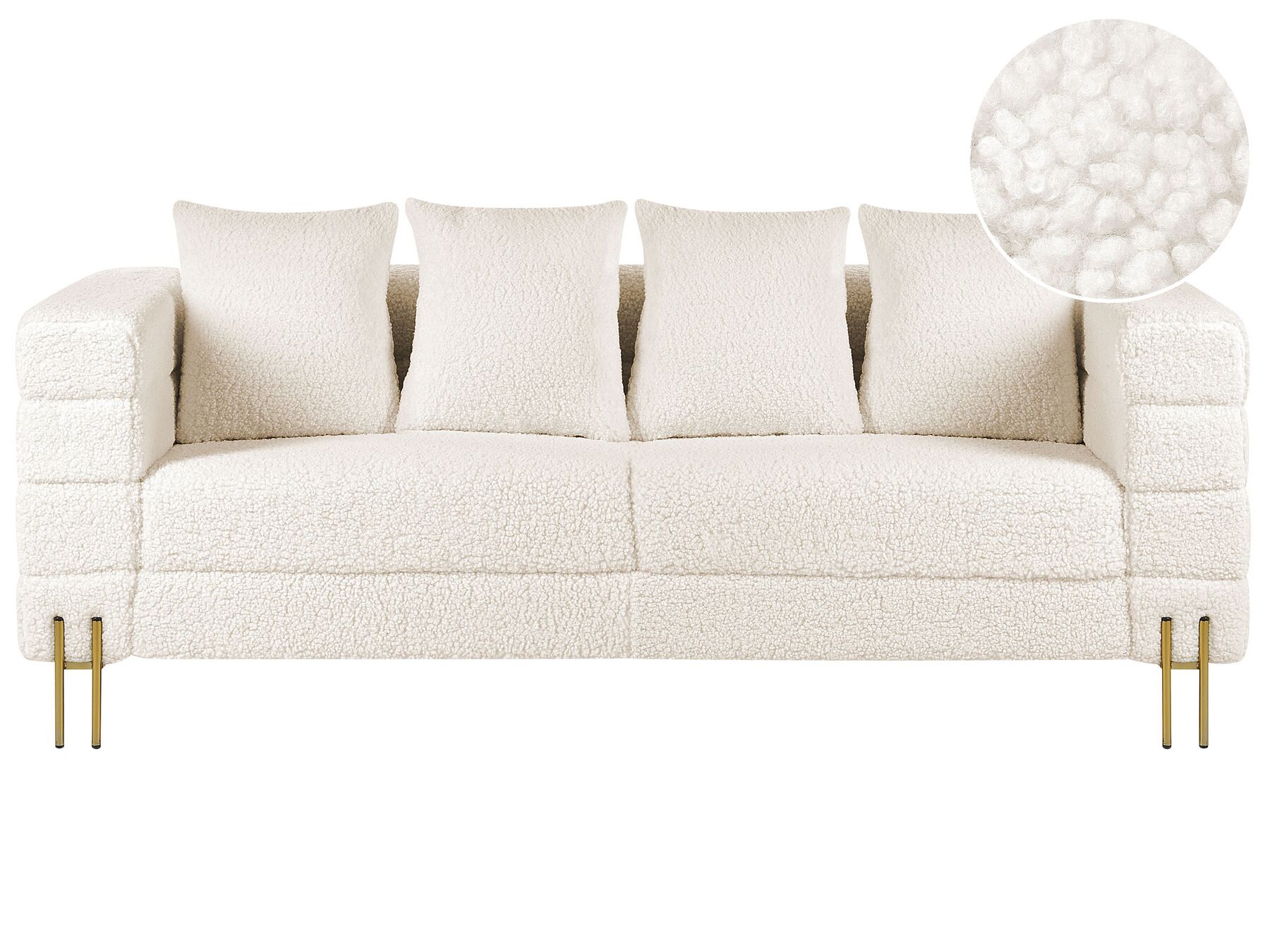 Sofa 3-osobowa boucle biała GRANNA_848451