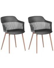 Set di 2 sedie da pranzo BERECA Nero_783803