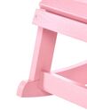 Fotel bujany ogrodowy dla dzieci różowy ADIRONDACK_918331