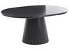 Extending Dining Table MOORE Black Ash Wood 120/160 cm 120 cm