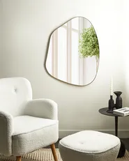 Wall Mirror PUTEAUX 70 cm 92 cm Metal Gold_892030
