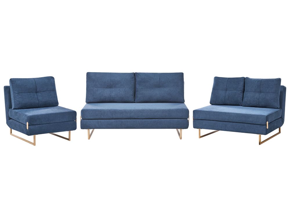 Set da salotto 6 posti JERSLEV Tessuto Blu