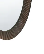 LED Bathroom Mirror BESBE 80 cm 80 cm Brown_1093697