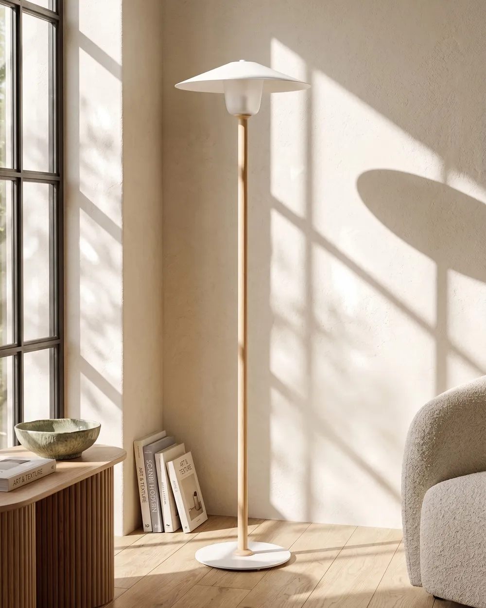 Lampada da terra MOPPY Legno di quercia Bianco_1149759