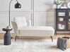 Chaise-longue em tecido bouclé branco-creme à esquerda ARTHEZE_930055