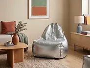 Sitzsack 200 L DROP 63 cm 75 cm Silber_1176905