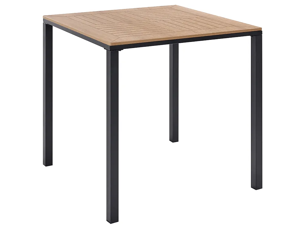 Garden Dining Table LEVANTO 80 cm 80 cm Metal Black