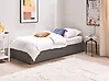 Ottoman Bed without Headboard DINAN Fabric Dark Grey 90 x 200 cm (EU Single)