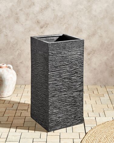 Plant Pot Fibre Clay Black 33 x 33 x 70 cm DION