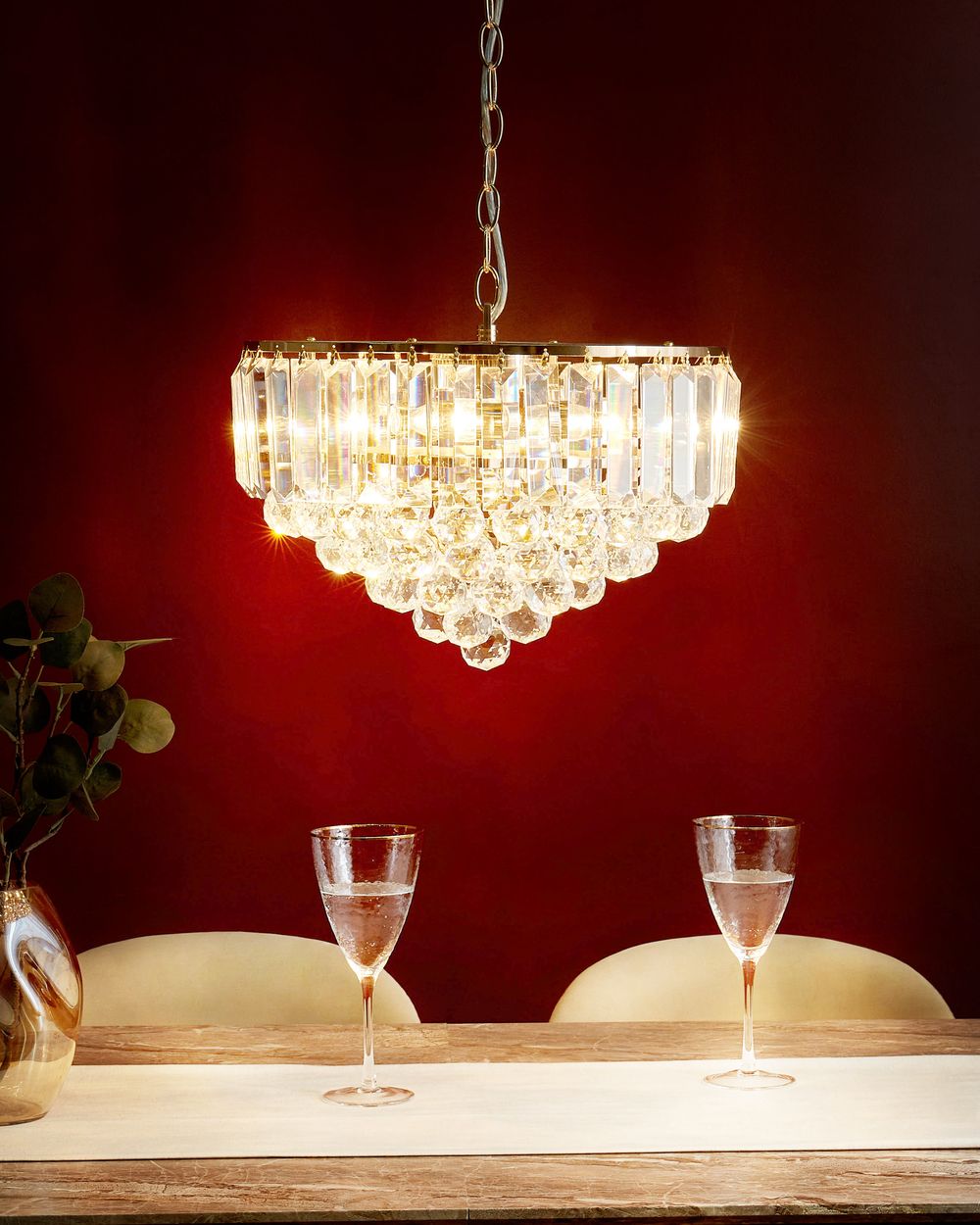 Lampadario ACHEIRO S Cristallo Oro