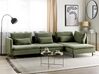 Left Hand Modular Jumbo Cord Corner Sofa Green EGERIS_894210