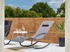 Steel Rocking Sun Lounger Light Grey CARANO II_812625