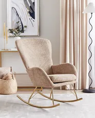 Rocking Chair ANASET Boucle Sand Beige_914702