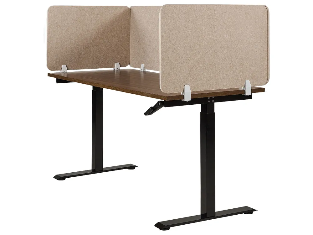 Desk Screen SPLIT 120 x 50 cm Beige_1022913