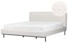 Łóżko boucle 180 x 200 cm białe CORIO_903263