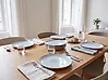 Set of 8 Side Plates JUNIPER Stoneware Light Blue 21 cm