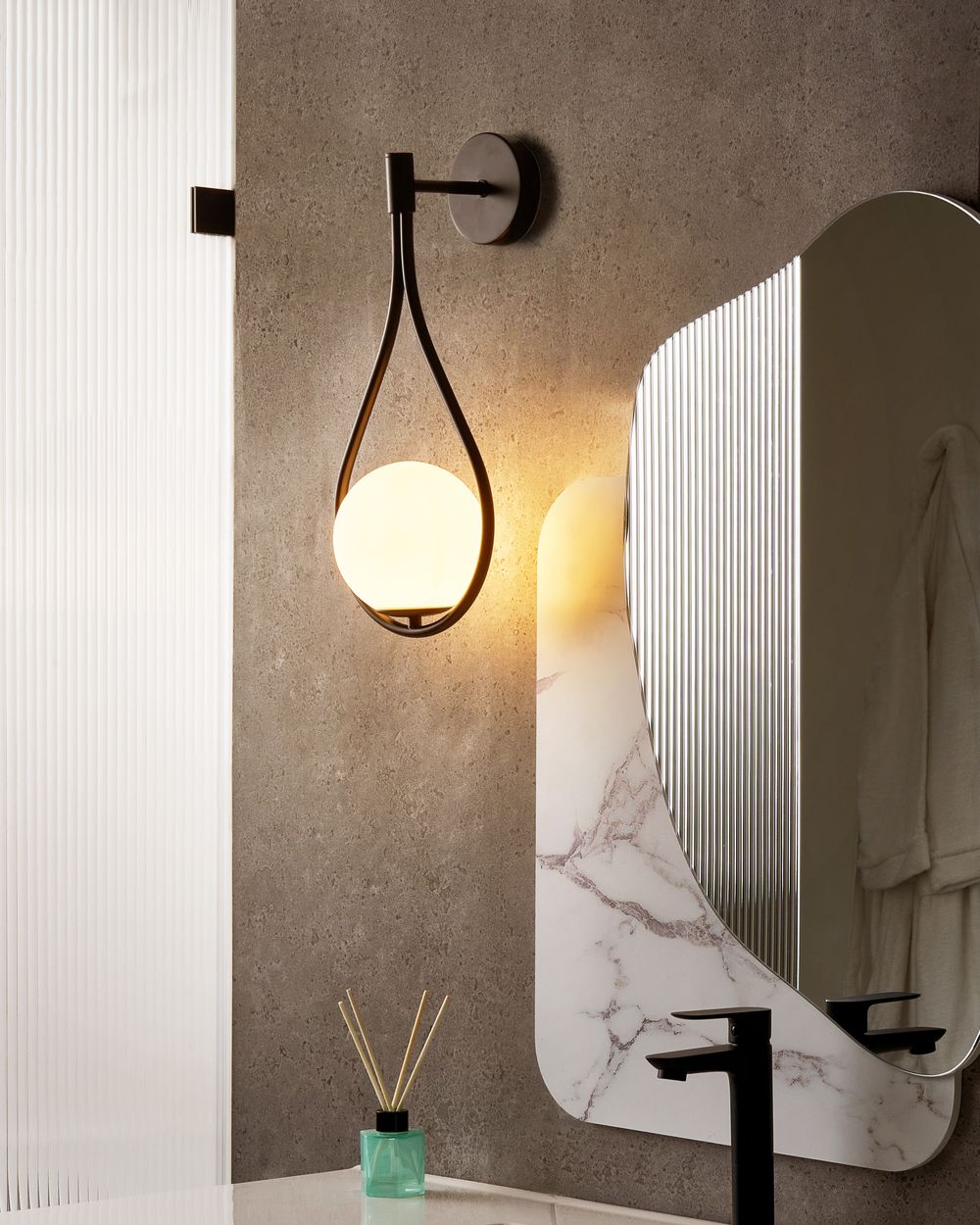 Wall Lamp AUROUE Metal Black