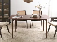 Dining Table DELMAS Dark Ash Wood 160 cm 90 cm_1078249