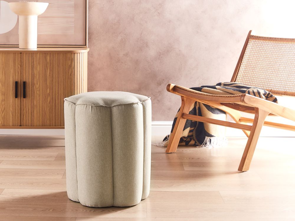 Pouf TAPPEN Lin synthétique Beige