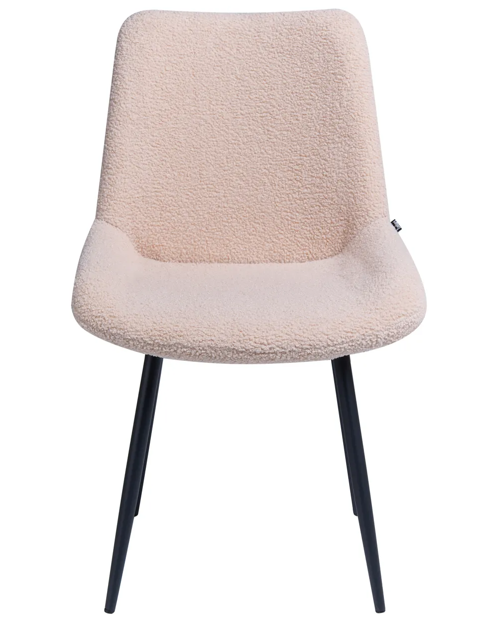 Set of 2 Dining Chairs AVILLA Boucle Beige_1054635