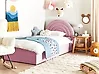 Kids Ottoman Bed ANET Velvet Pink 90 x 200 cm (EU Single)