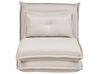 Single Sofa Bed DELLEN Fabric Off-White
