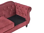 Sofa dla 2 osób SKIEN II Welur Bordowy_1171138