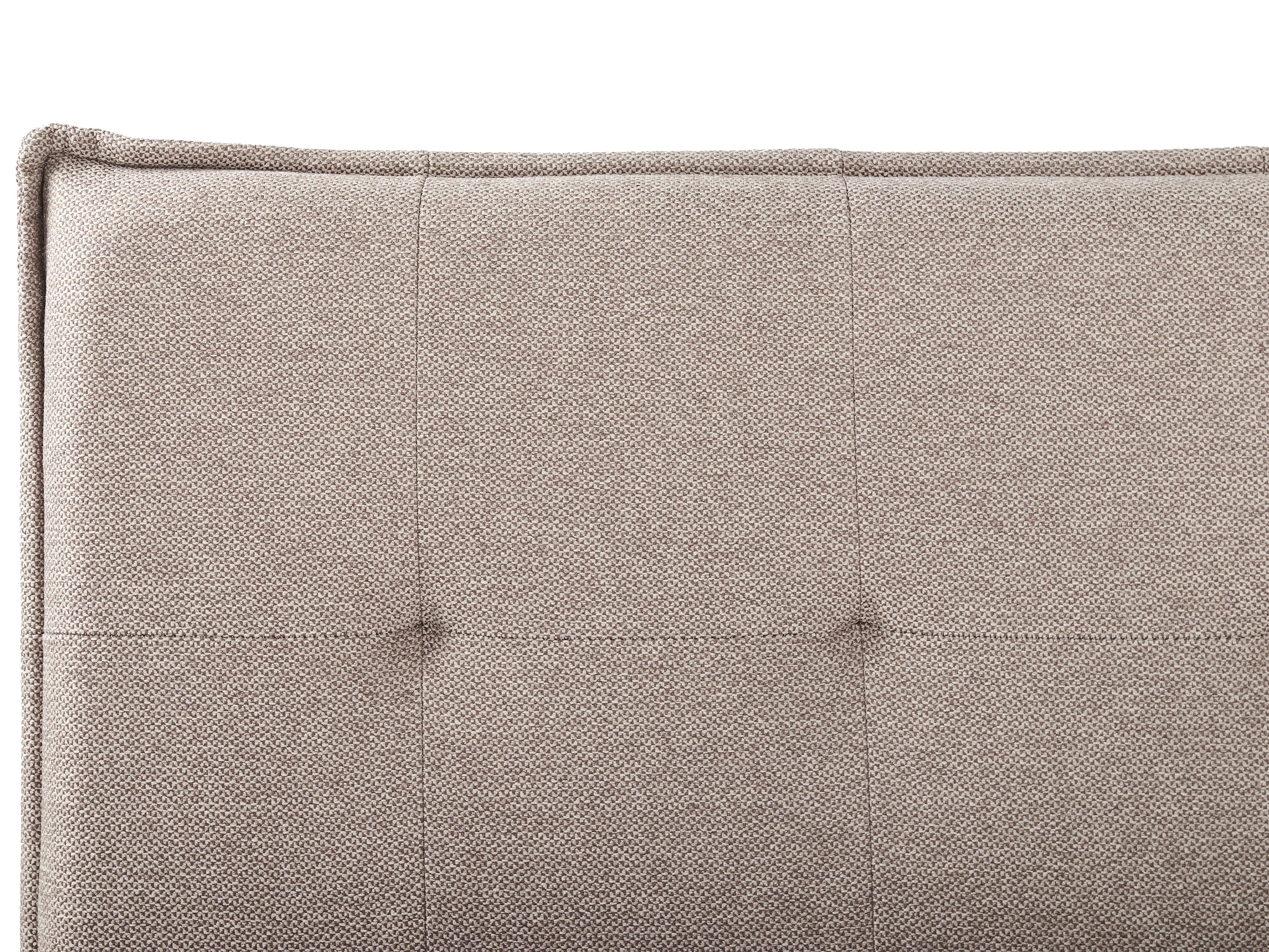 Bed Faux Linen LESTRE 160 x 200 cm (EU King Size) Taupe_960027