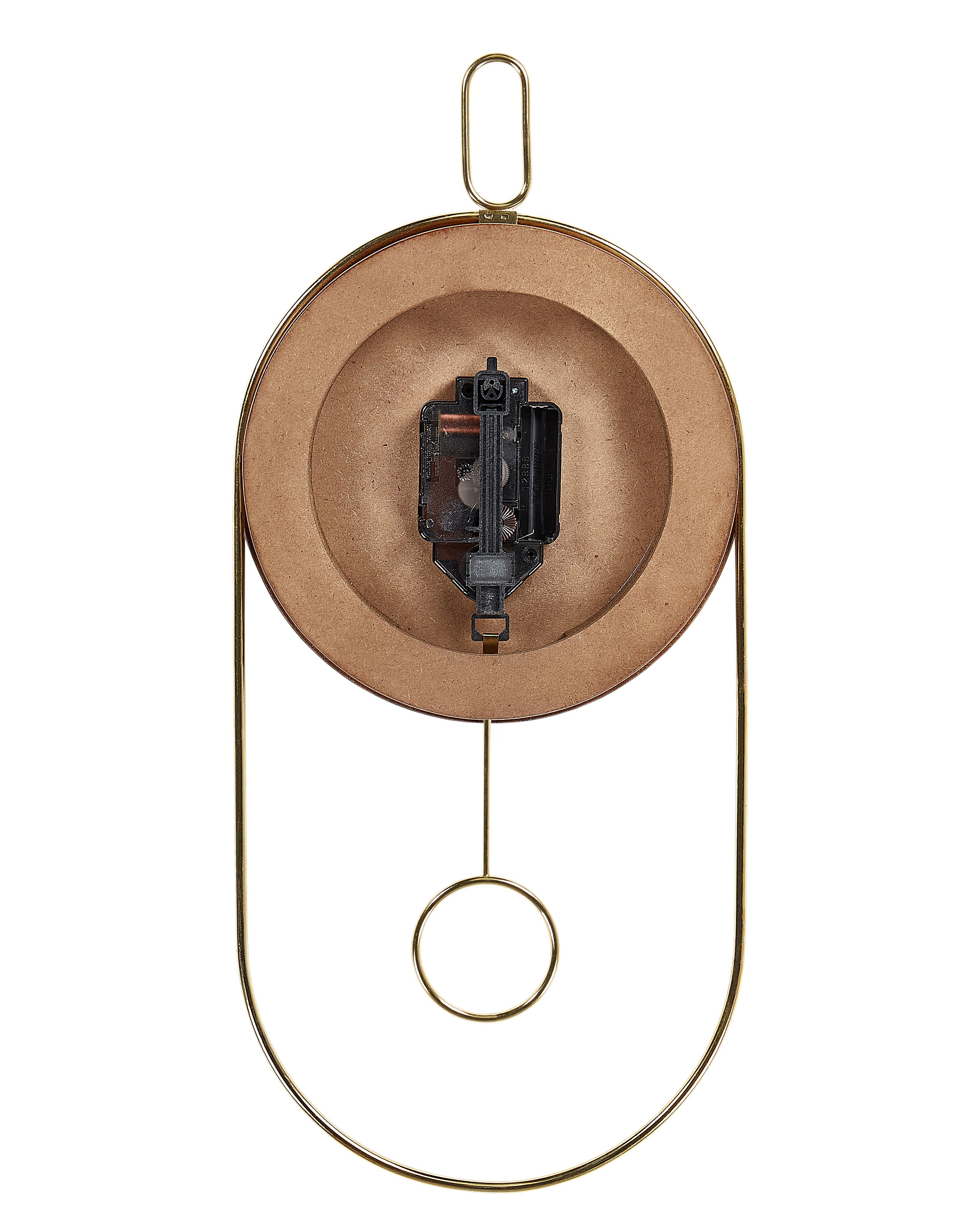 Wall Clock 20 x 45 cm Dark Wood SIERRE Beliani.co.uk