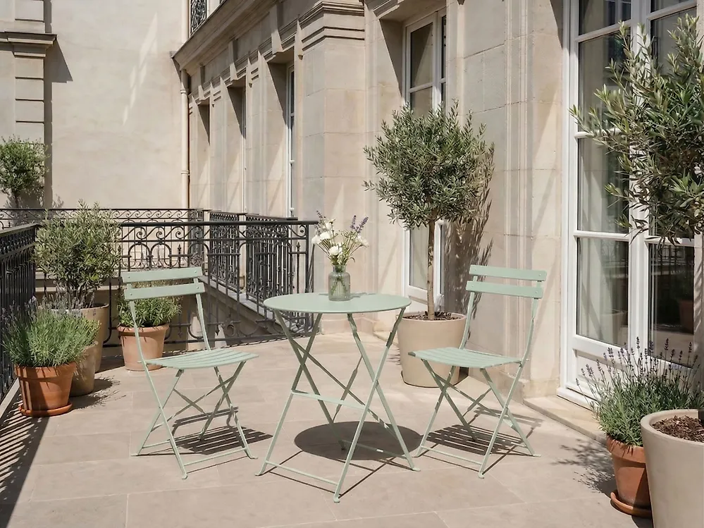 Bistro Set klappbar FIORI Metall Grau_1178122