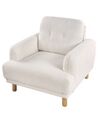 Fauteuil en bouclé blanc TUVE_927343