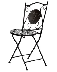 Set di 2 sedie da giardino CASARIO Metallo Nero_919992