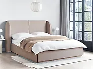 Lit ottoman MONESTIER Tissu Taupe 160 x 200 cm_1184069