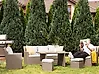 Garden Lounge Set with Table and Ottoman 5 Seater FONTI with Cushions PE Rattan Taupe