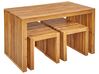 Set da giardino con 1 tavolo e 4 sgabelli legno di acacia chiaro BELLANO_922118