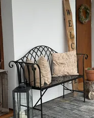 Garden Bench MILAZZO 130 cm Metal Black_978802