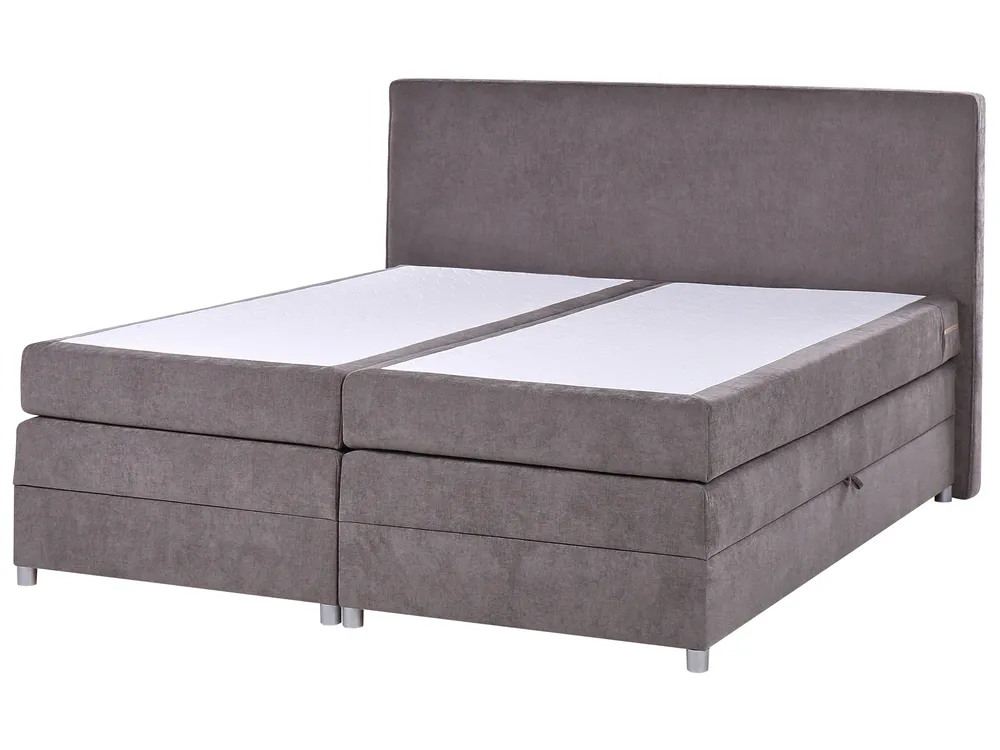 Divan Bed with Storage MINISTER Fabric Taupe 180 x 200 cm (EU Super King)_953989