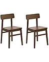 Conjunto de 2 sillas de comedor GORRE Madera Marrón oscuro