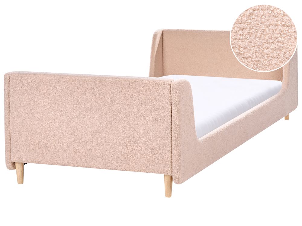 Letto per bambini Bouclé LAYE 90 x 200 cm Beige