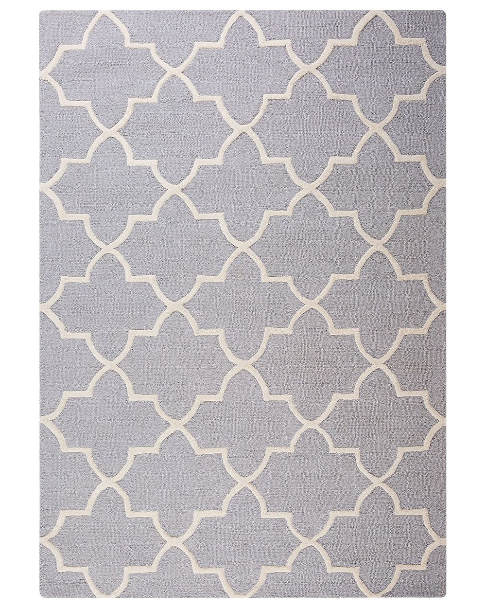 Rug SILVAN Light Grey 160 x 230 cm Wool