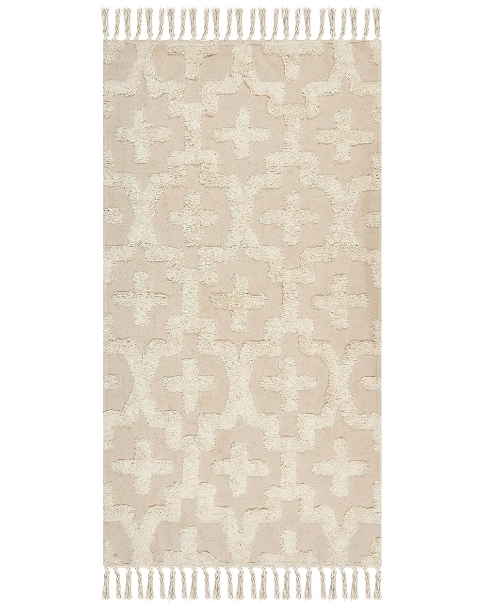 Dywan ITANAGAR Beżowy 80 x 150 cm Bawełna_849108